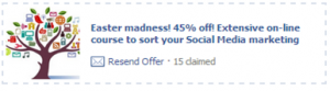 Facebook offer March 13